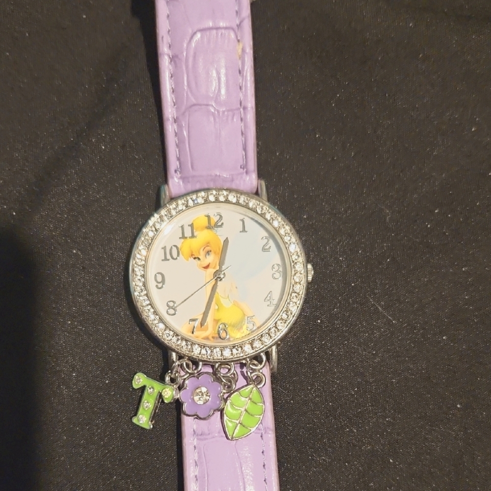 Tinkerbell Watch with Purple Strap